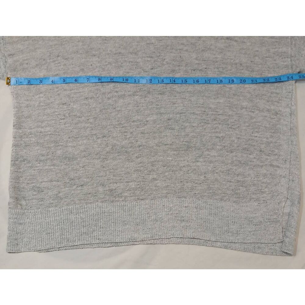 Eileen fisher womens medium 100% organic linen gray knit slouchy spring shirt - Picture 3 of 9